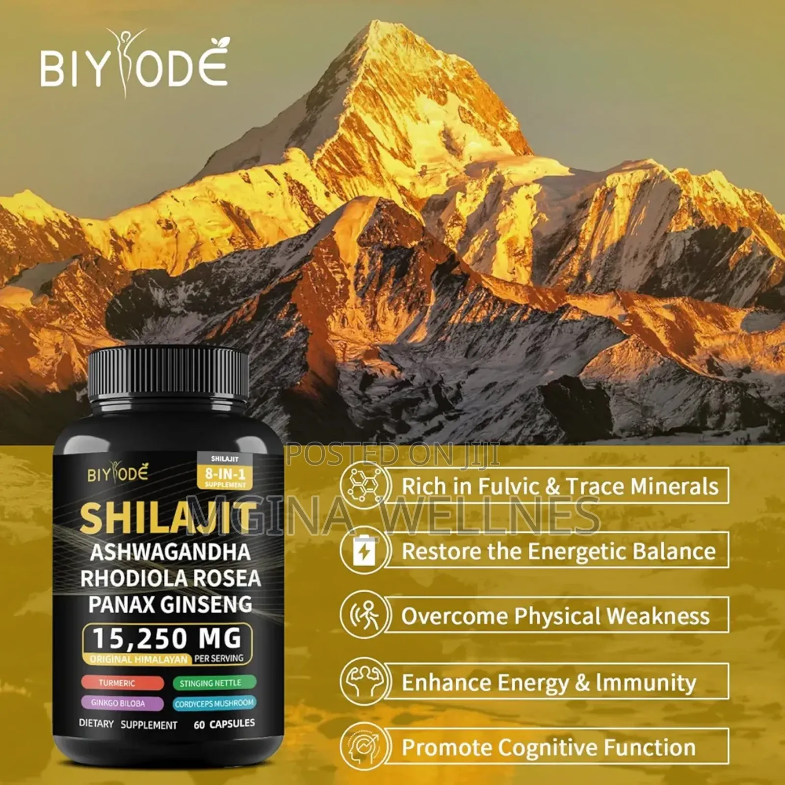 8 in 1 Sunnis Shilajeet With Ashwagandha Ginseng