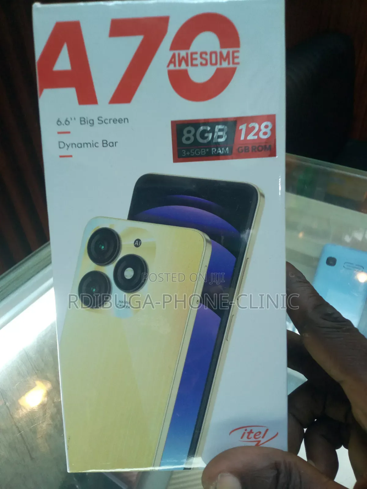 New Itel A70 128 GB Black