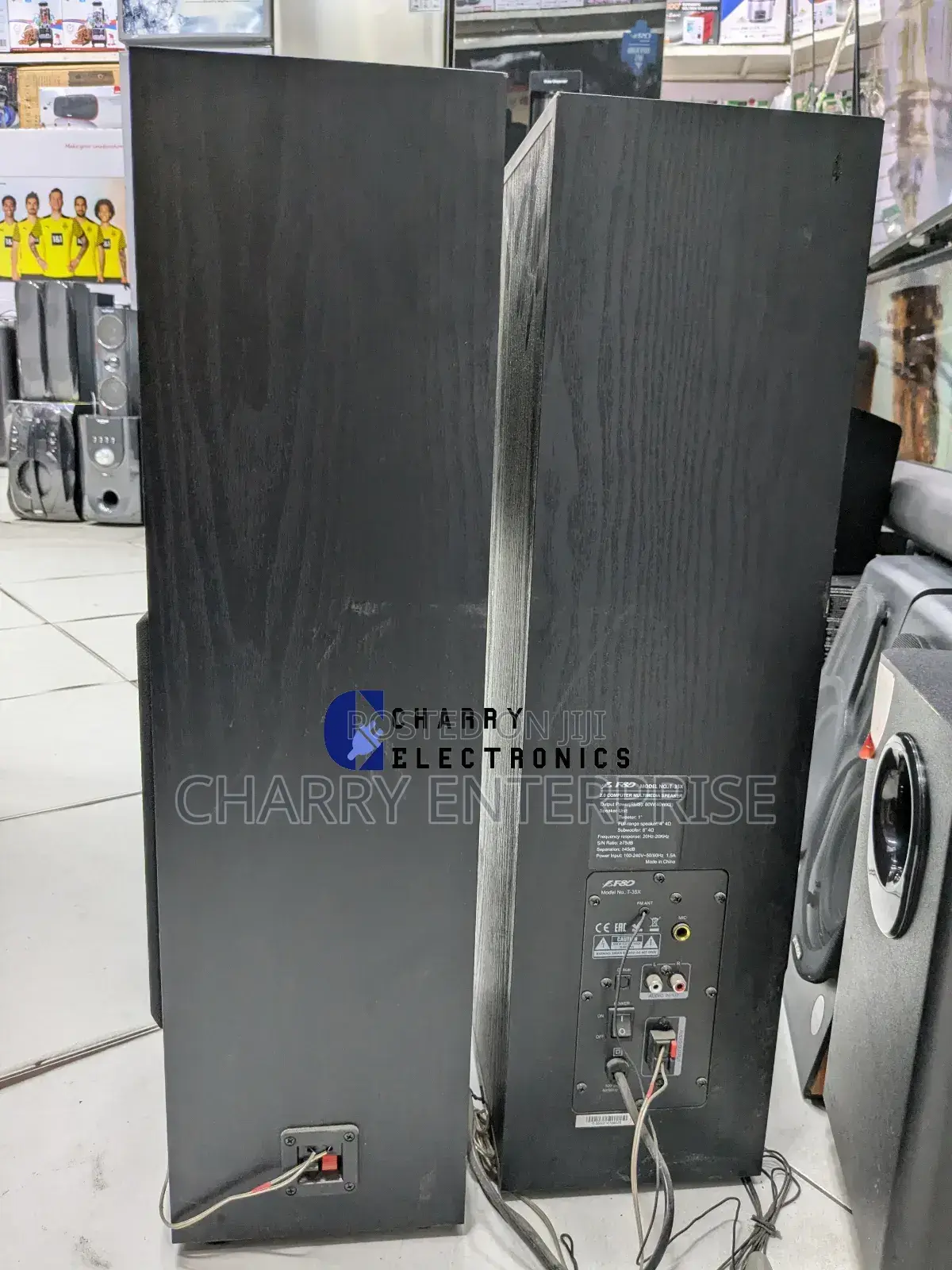  F D FENDER T- 35X 2 Tower Karaoke Speakers 80W ( 40W×2 )