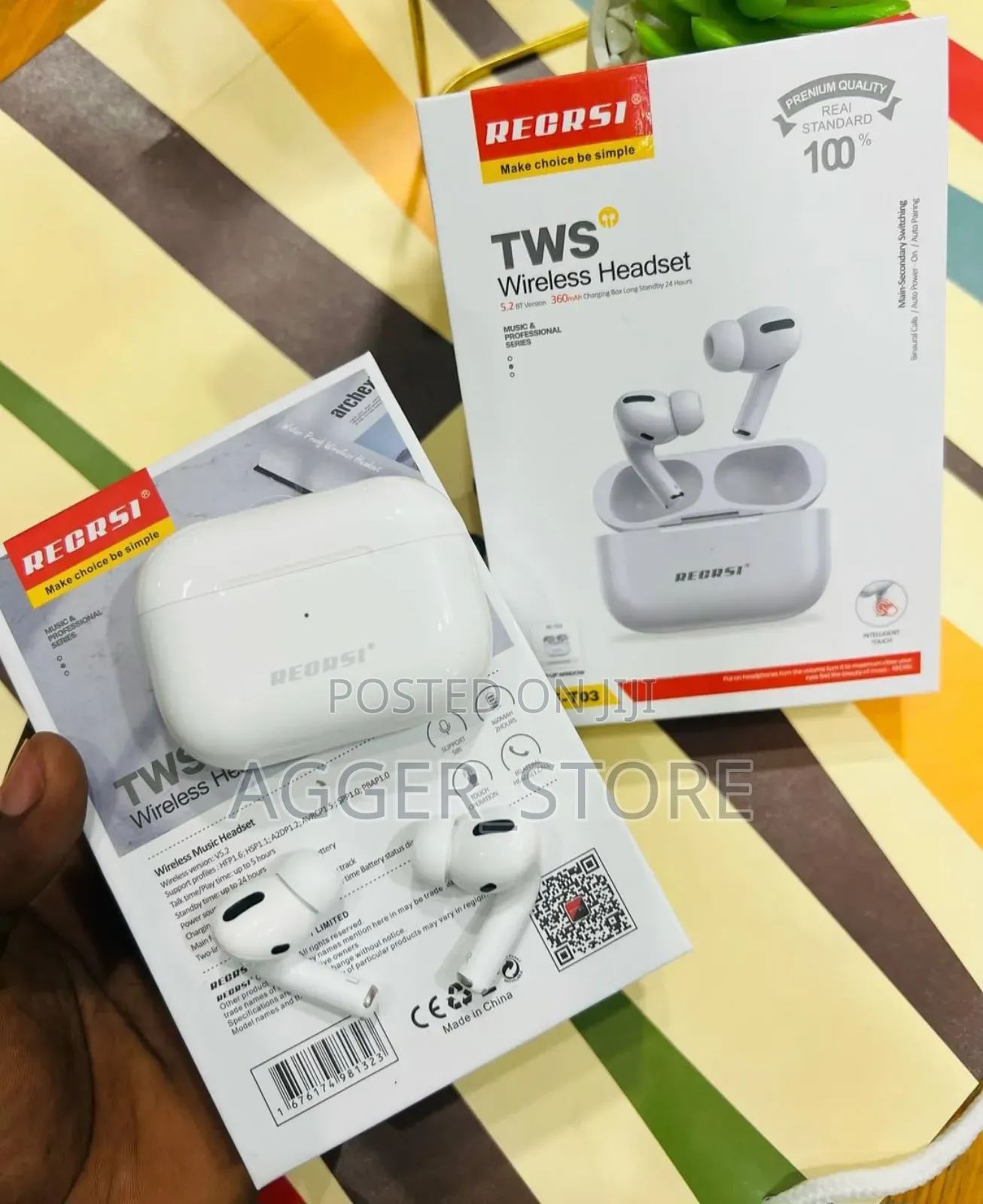 Recrsi Ht03 Original Airpods Brand New