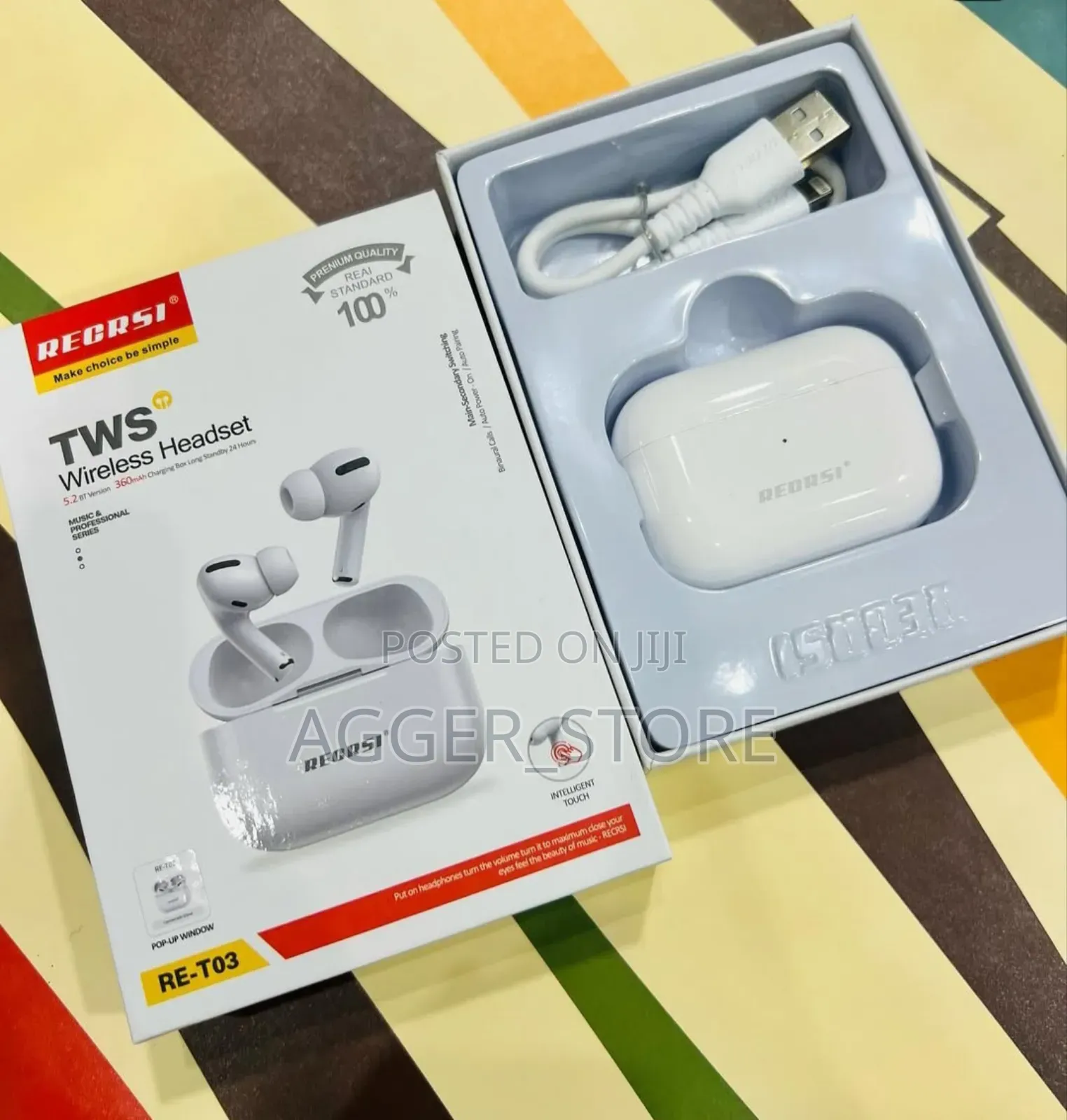 Recrsi Ht03 Original Airpods Brand New