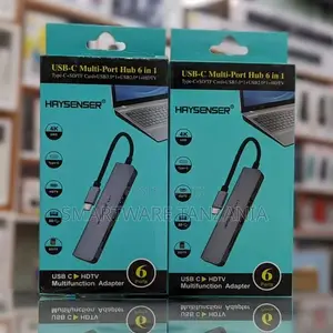6 In 1 Tube Hub Usb C, Ethernet Lan, Hdmi, 3 X Usb A Port