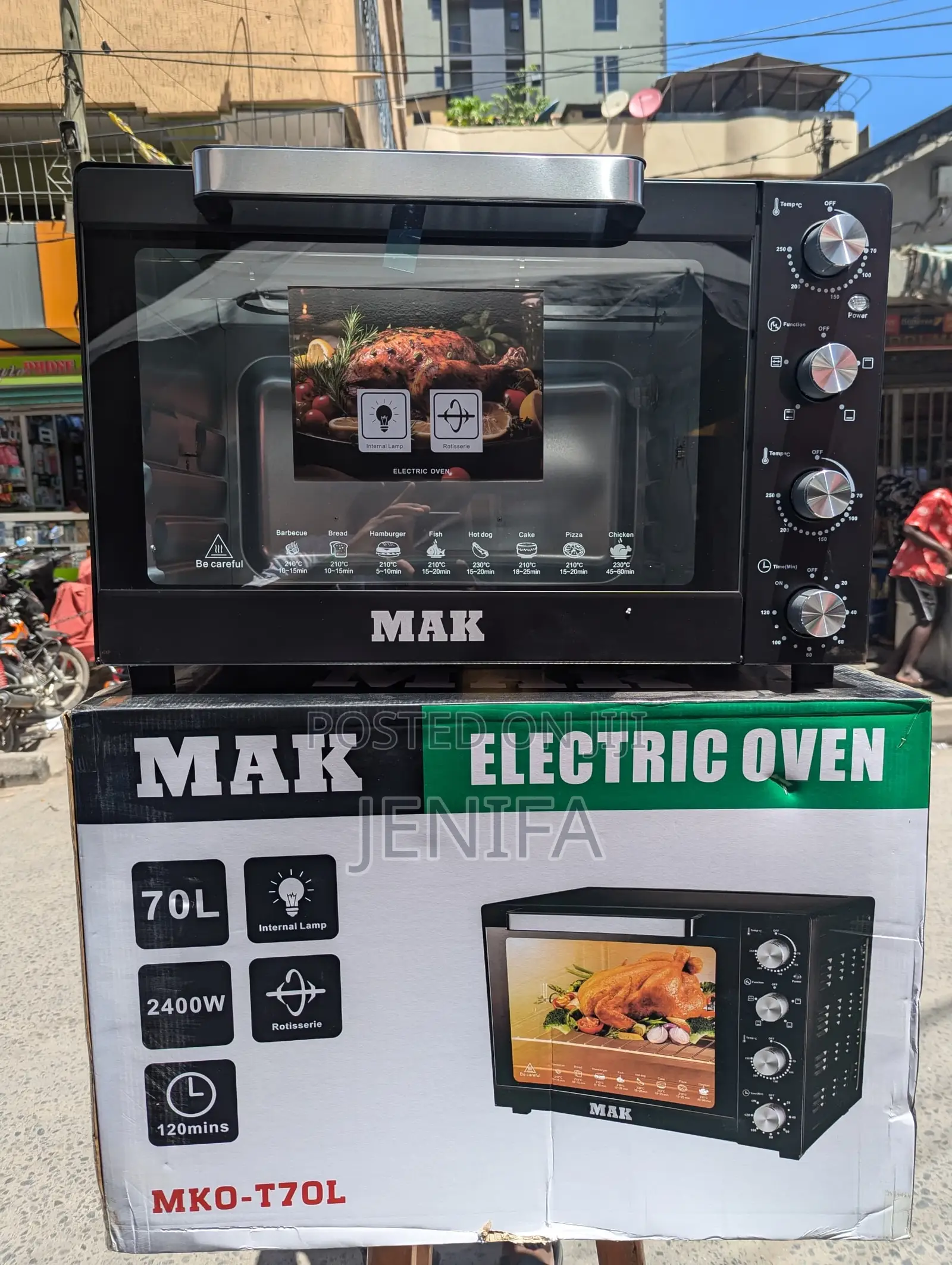 Electric Oven Mak 70l