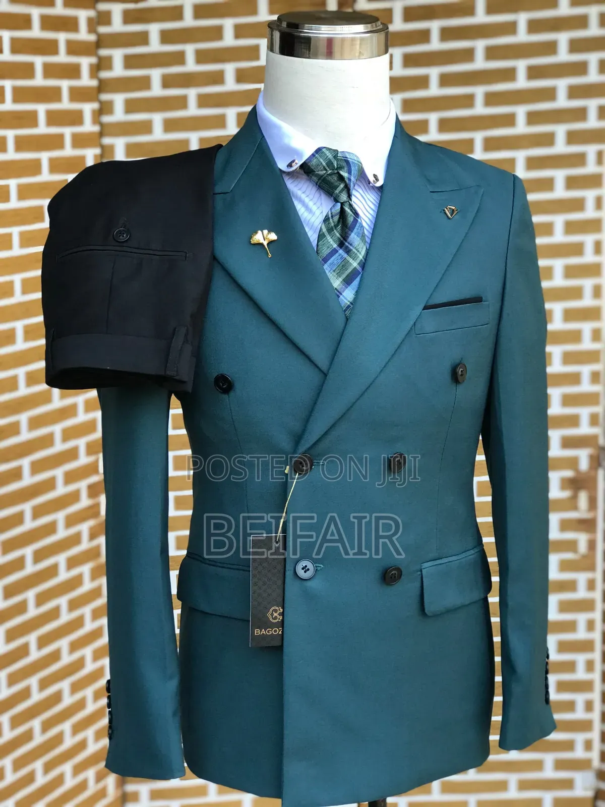 Navy Blue and Black Suit | Suti