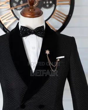 Velvet Taxedo Double Breasted Suit | High Class