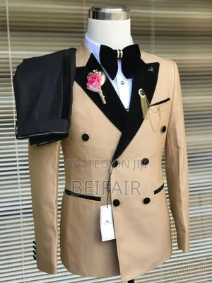 Black and Khaki Suit
