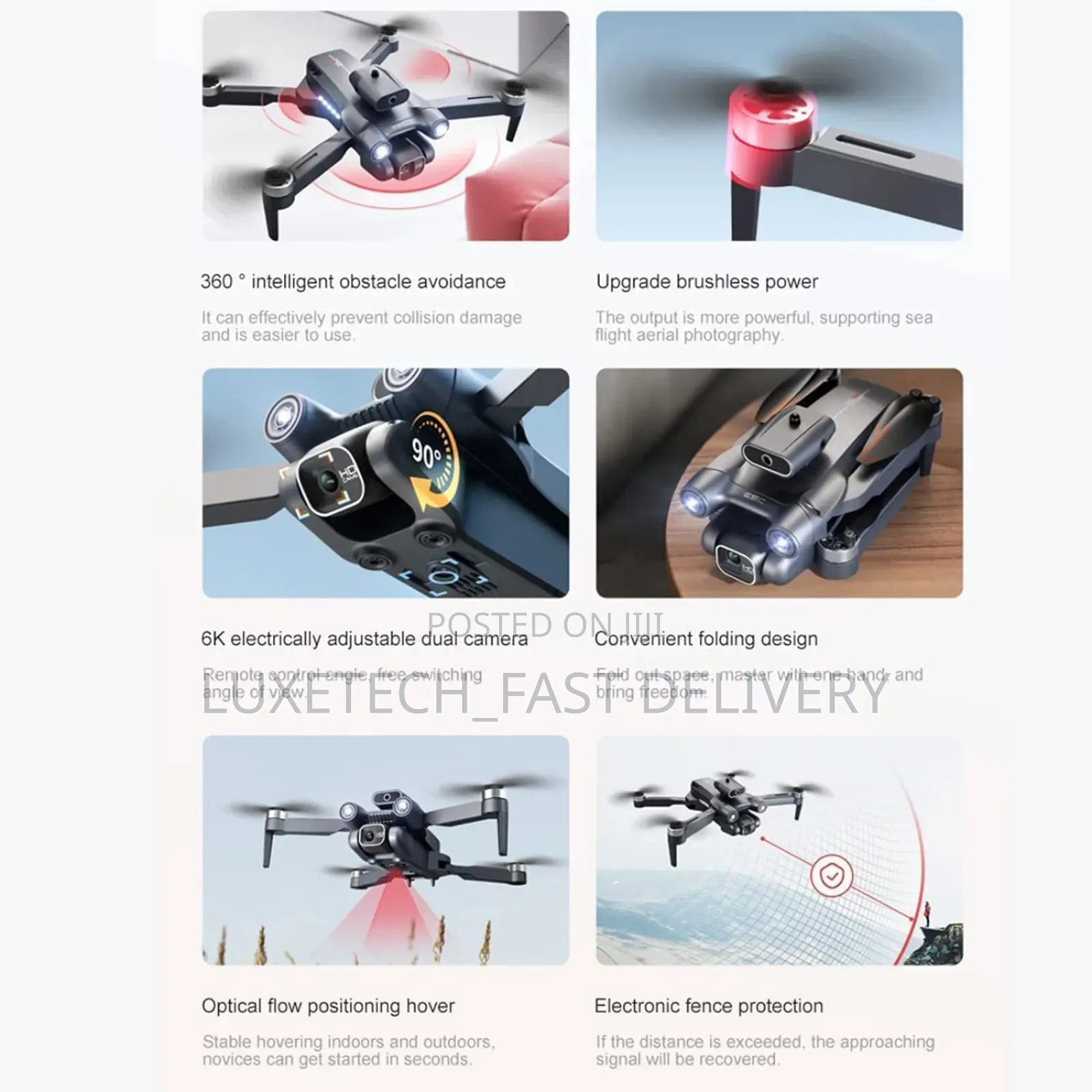 P12 Pro Drone With Intelligent Obstacle Avoidance | Dual HD Camera