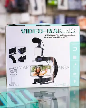 Handheld Vlog Bracket Stabilizer Kit With Led Video Light