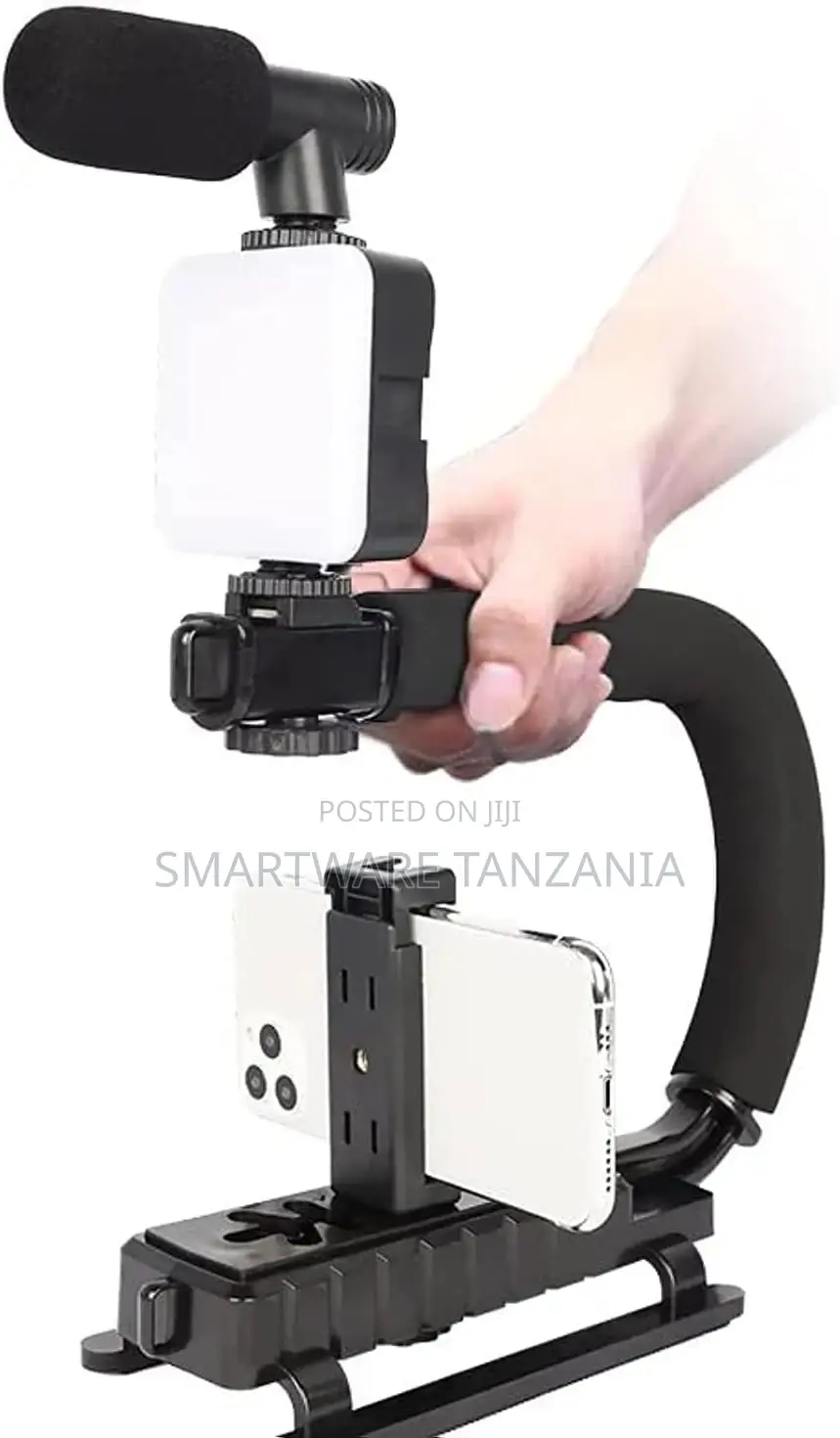 Handheld Vlog Bracket Stabilizer Kit With Led Video Light