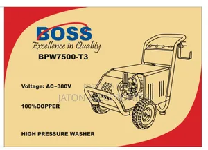 Boss High Pressure Washer Inatumia Umeme Wa 3 Phase Bpw7500