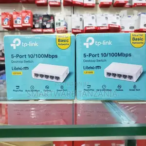 Fast Ethernet Switch, 5 X 10/100mbps Ports, Plug And Play