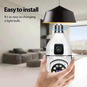 Dual Lens PTZ Bulb Camera 360° 1080P