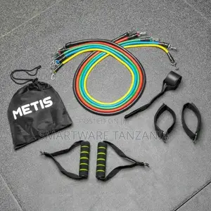 5 Stackable Exercise Bands, Door Anchor Home Workouts, Yoga