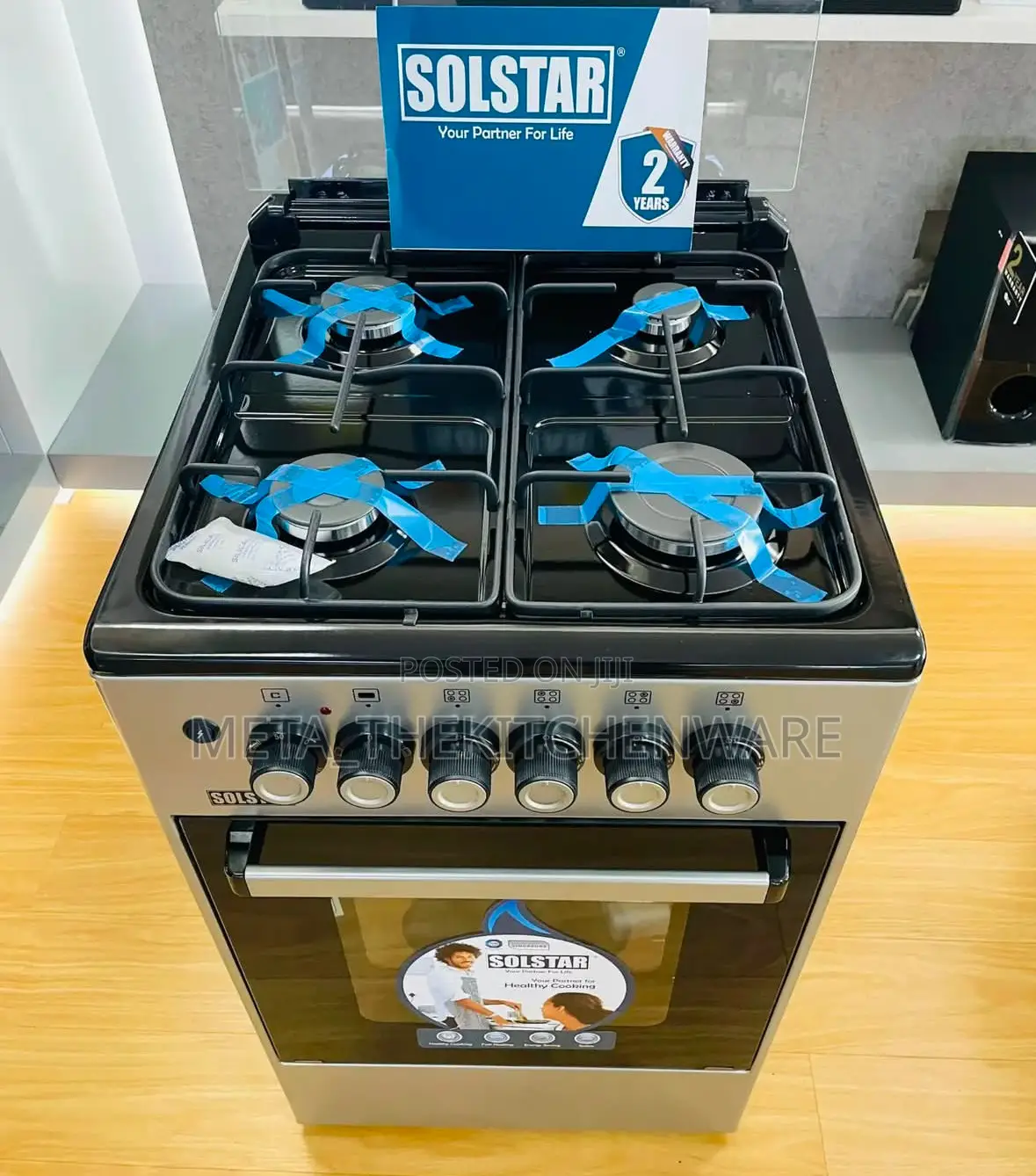 Solstar Cooker 4 Gas Burner + Electric Oven 50x50cm