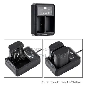 USB Dual Battery Charger for Canon LP-E6/LP-E6N/JJC B-Lpe6