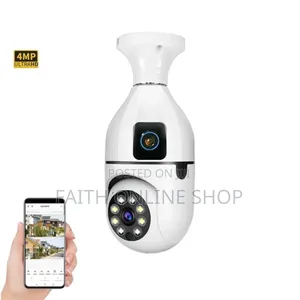 Dual Lens PTZ Bulb Camera 360° 1080P