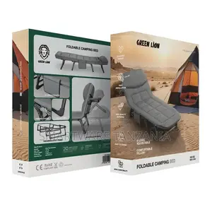 Folding Sun Lounger Garden Lounger With Cushion, Camping Bed