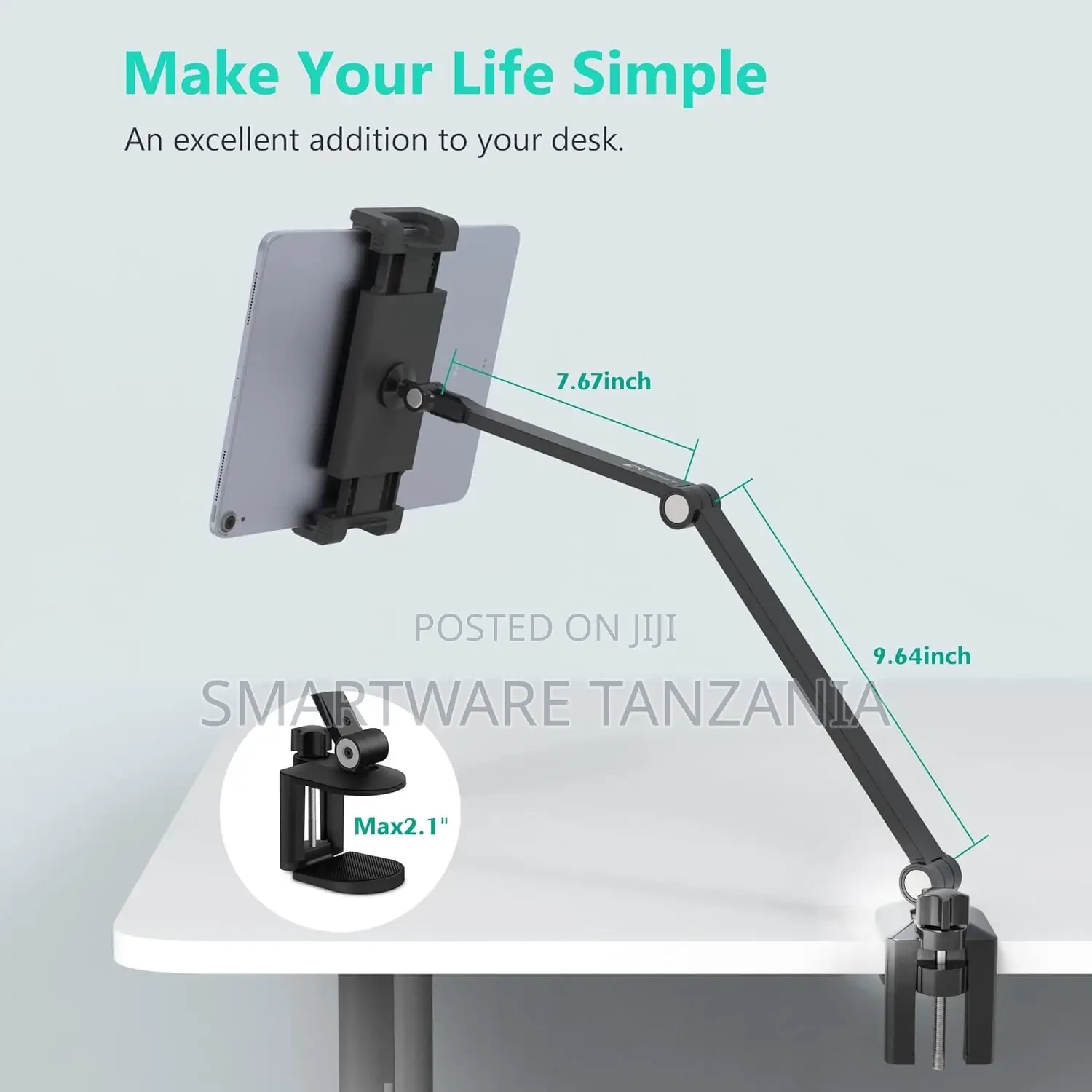 iPad Desk Mount, Tablet Holder, Adjustable Tablet Stand
