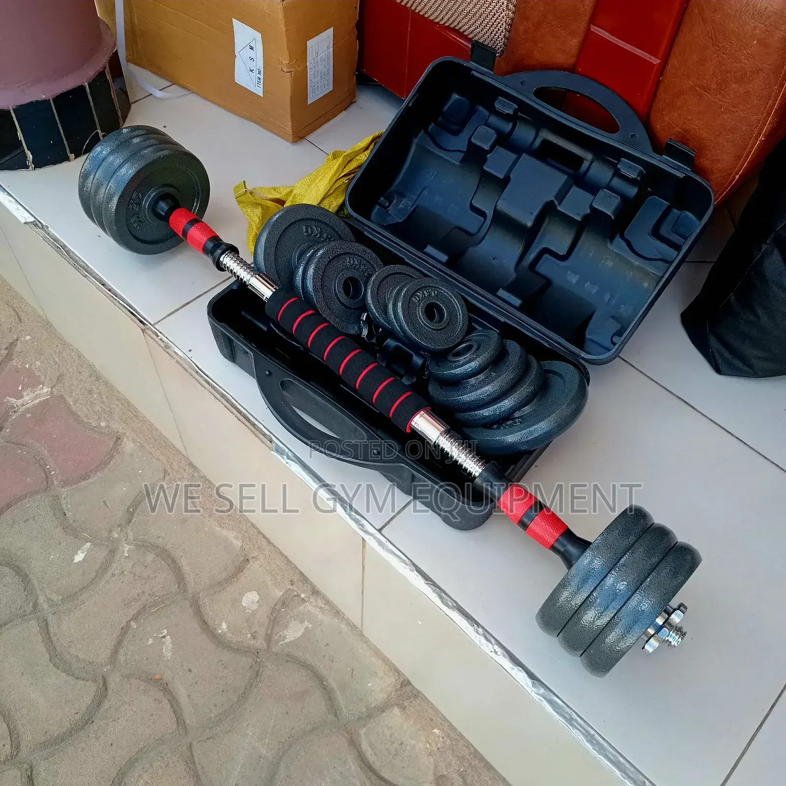 30kg Dumbbells Set Adjustable Weight Size
