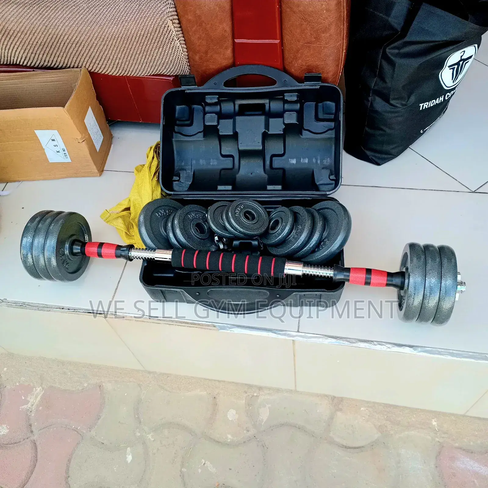30kg Dumbbells Set Adjustable Weight Size