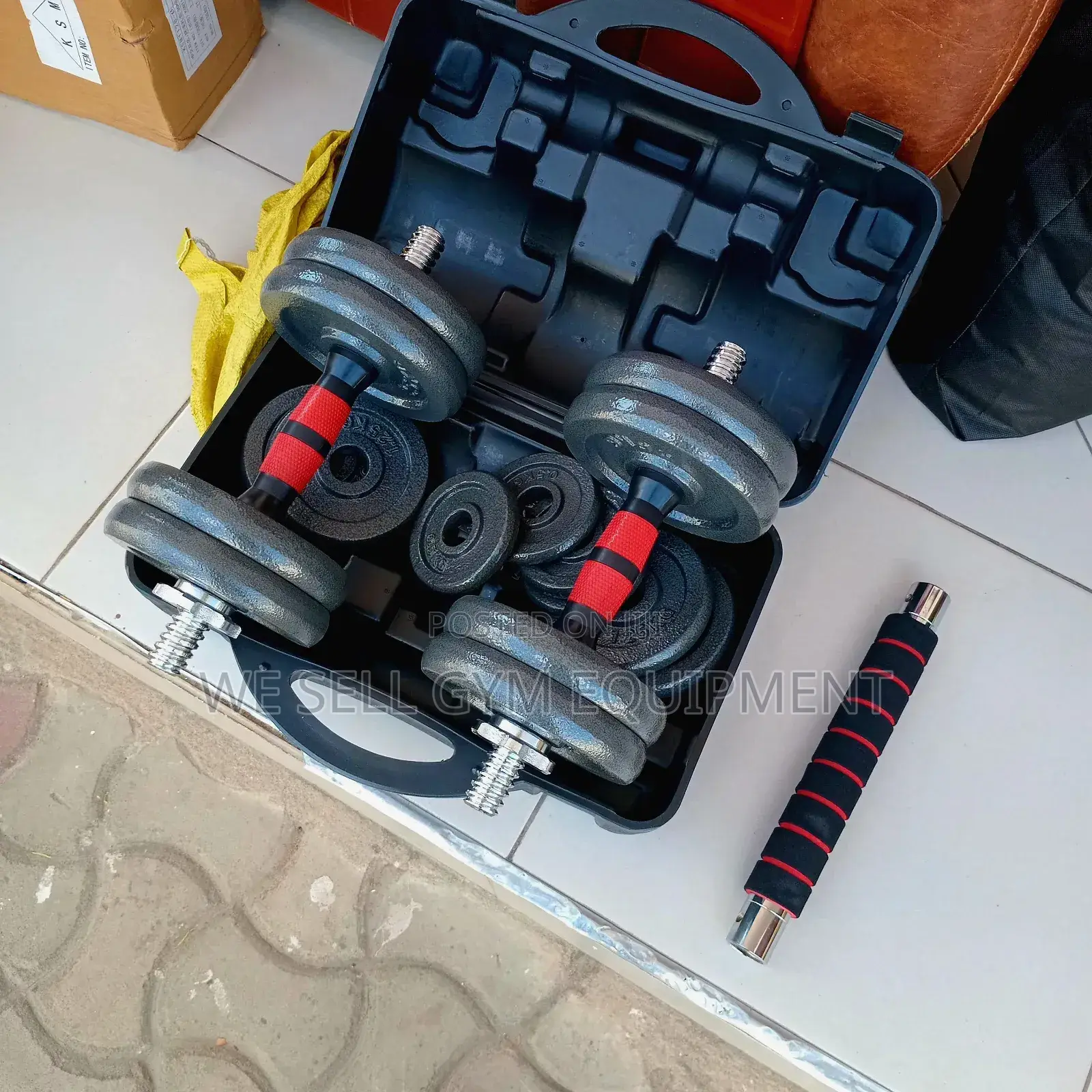30kg Dumbbells Set Adjustable Weight Size