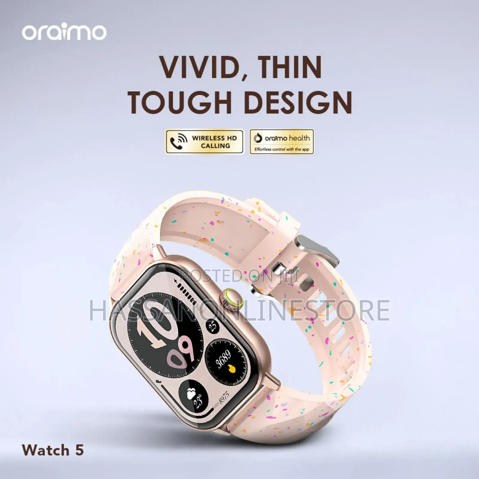 Oraimo Watch 5 2.01" HD Panda Glass 1ATM Smart Watch