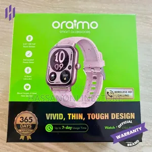 Oraimo Watch 5 2.01" HD Panda Glass 1ATM Smart Watch