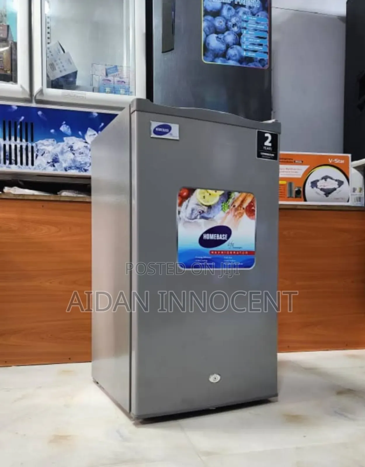 Hombase Silver Fridge 90l