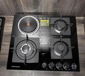 Homebase Built in Cooker 3gas and 1 Electric Hob (Glass)