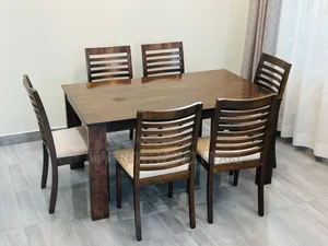 Dinning Table Viti 6 Mbao Ngumu