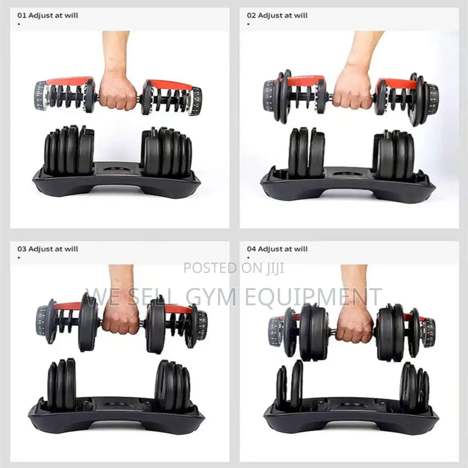 Adjustable Dumbbell Pair 2.5kg Up 24kg
