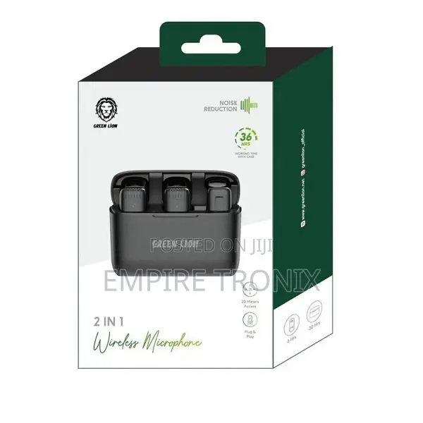 Green Lion 2-in-1 Wireless Microphone (Lightning Connector)