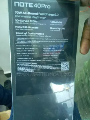 New Infinix Note 40 Pro 256 GB Blue