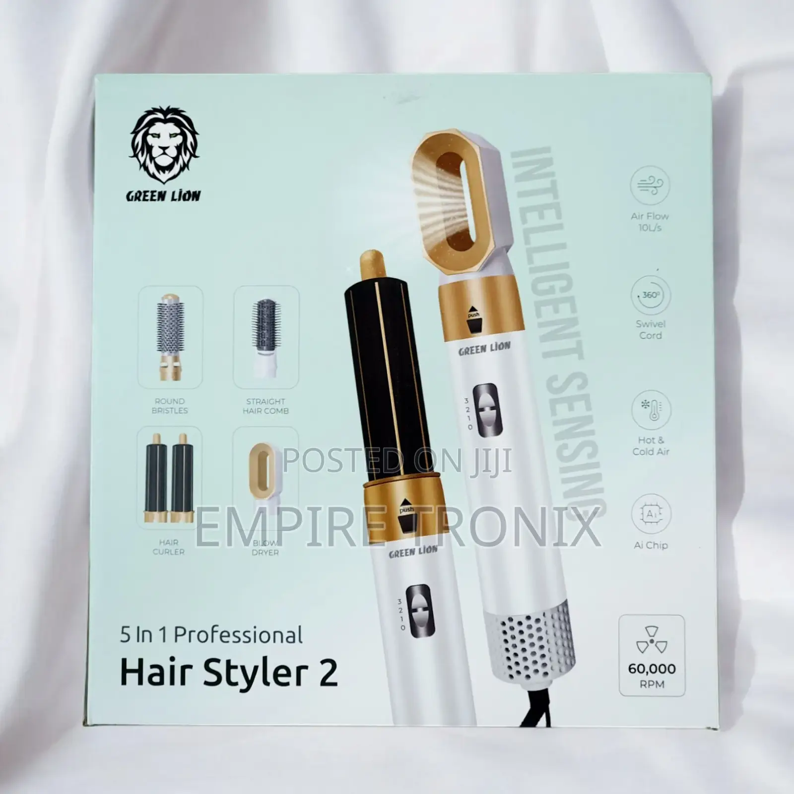 Green Lion 5in1 Professional Hair Styler 2 – Adjustable Heat