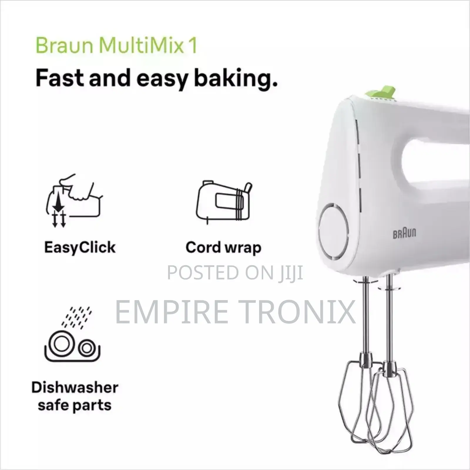 Braun Hand Mixer Multimix 1 HM102AI-HM100WH