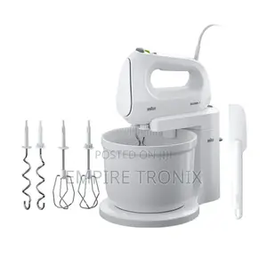 Braun 2 in 1 Hand and Stand Mixer 400W – 3L Bowl, 4 Speeds
