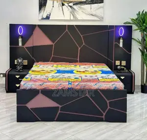 High Modern Panel Bed