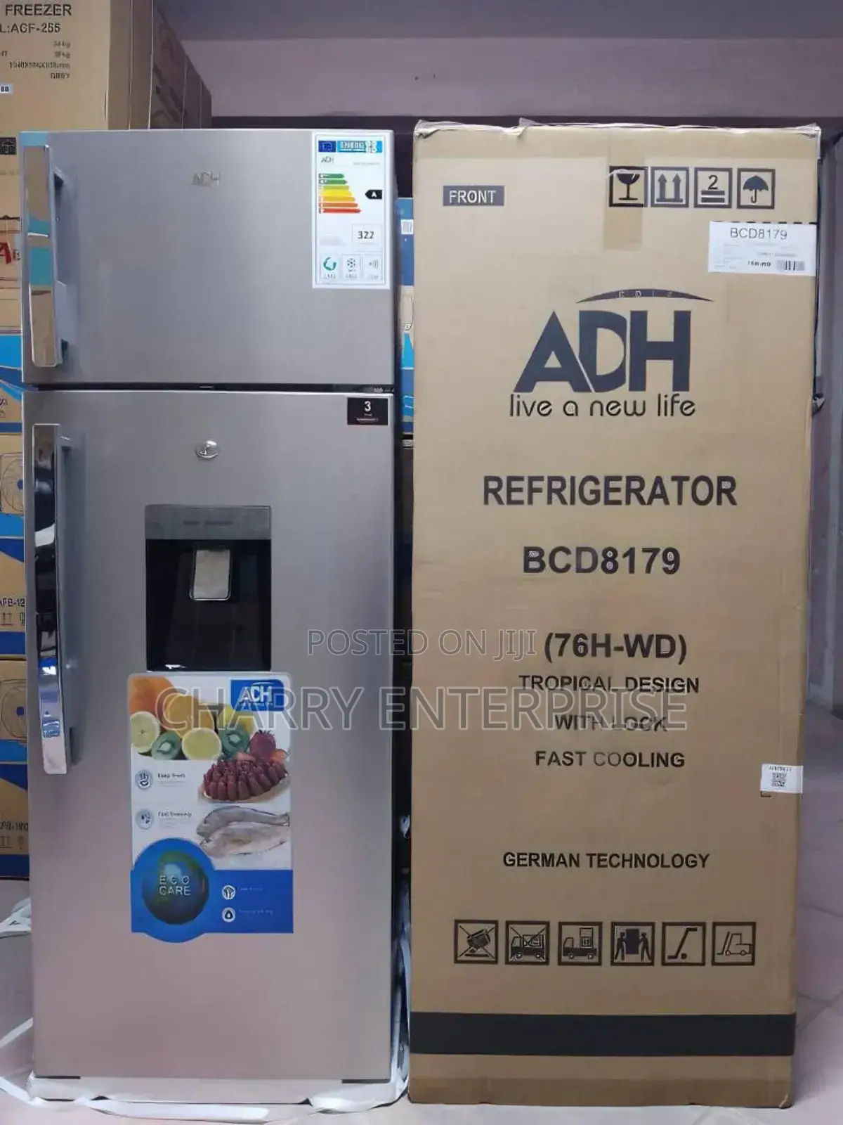 *ADH Fridge (ADF-160) Ina 180L With Water Dispenser
