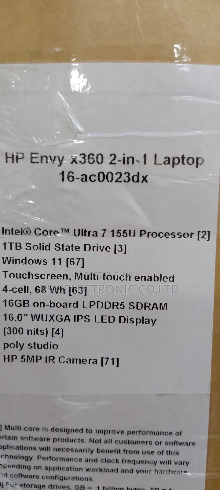 New Laptop HP Envy X360 16GB Intel Core I7 SSD 1T