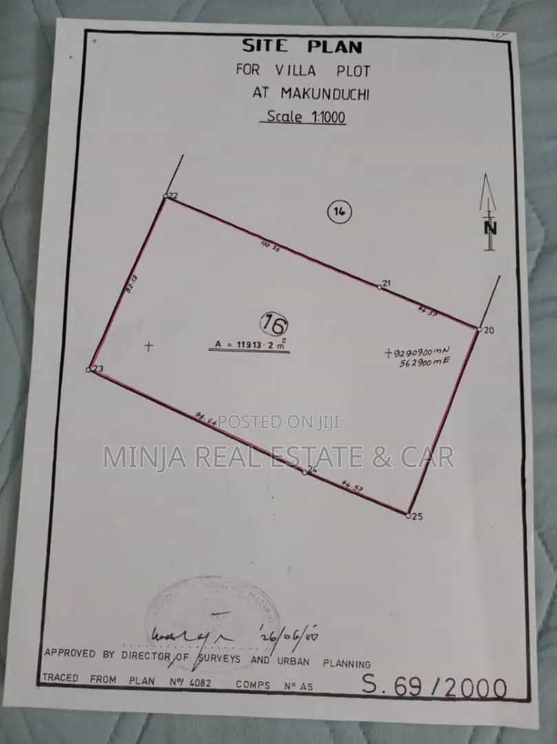 Cliff Beach Plot for Sale Makunduchi