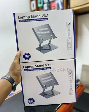 Adjustable Laptop Stand With 360 Rotating Base Up To 16 Inch