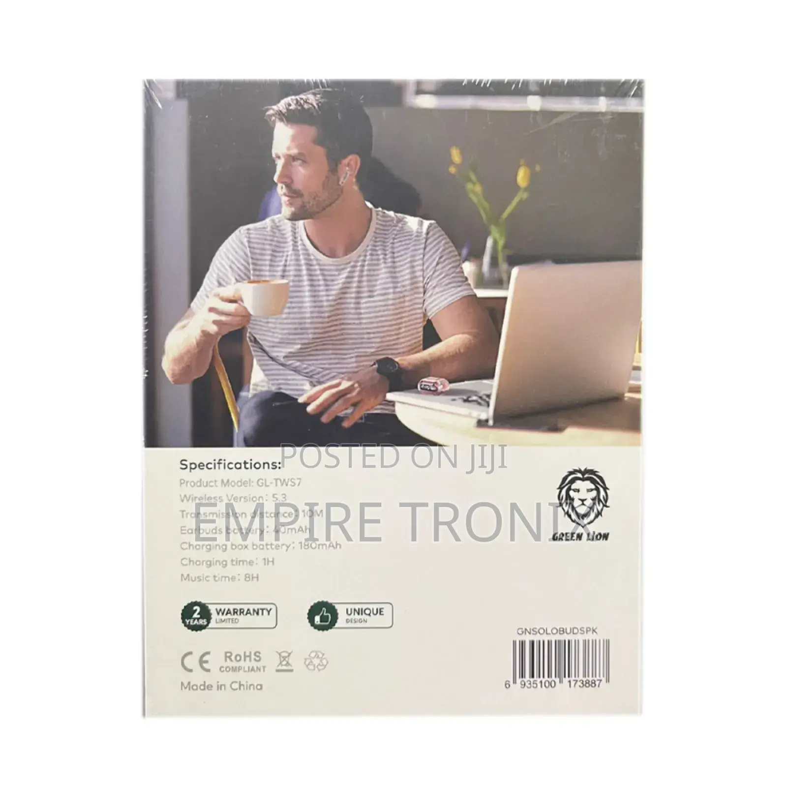 Green Lion Solo Wireless Earbuds Black