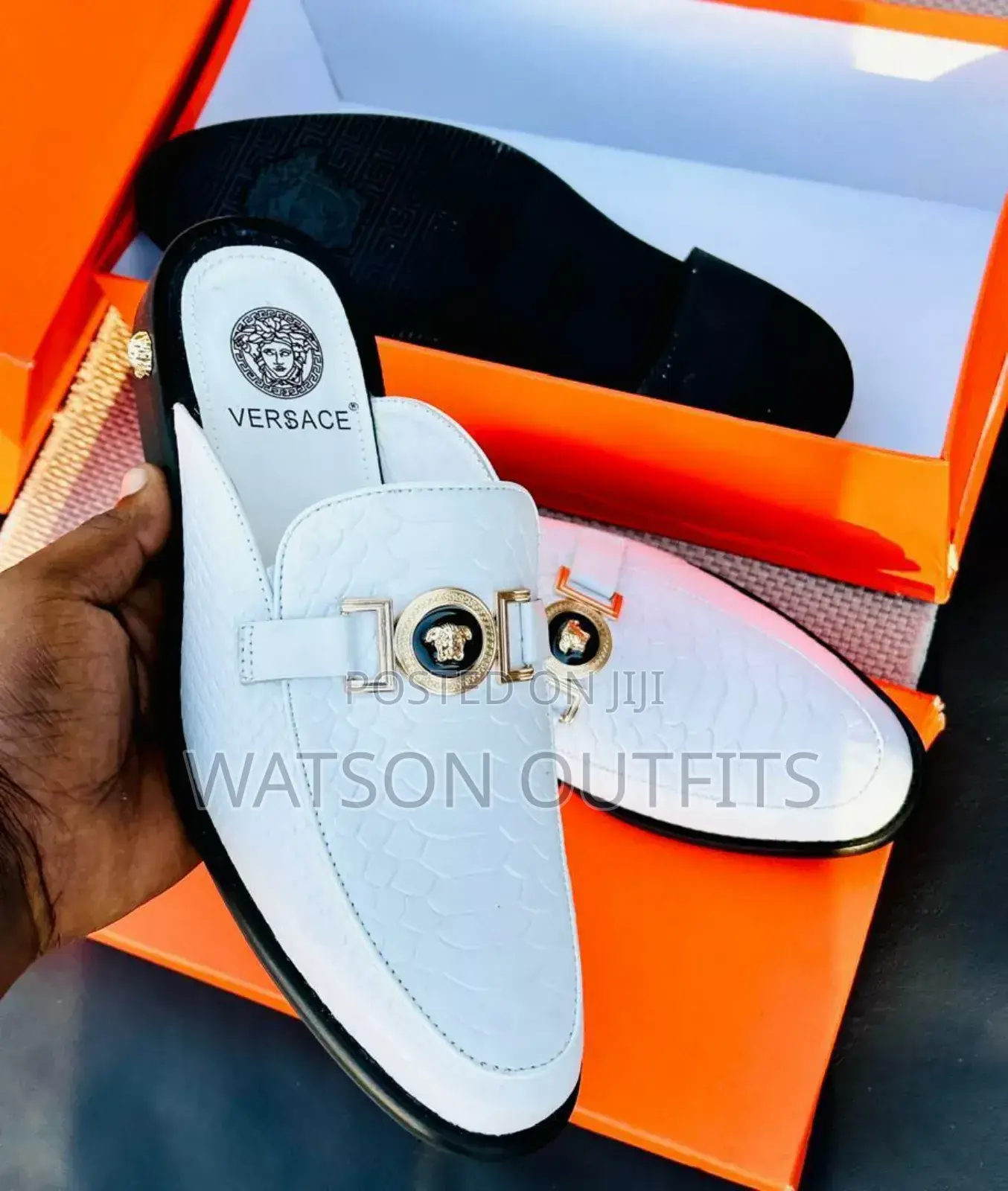 Versace Official Ya Viatu Wazi Nyuma