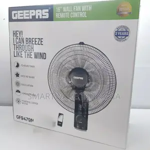 Geepas 16-inch Wall Mounted Fan With Remote Control