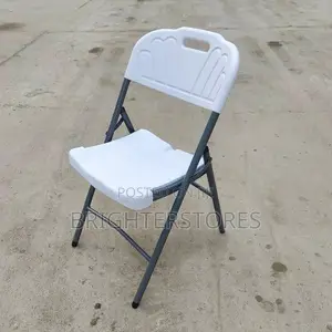 FOLDABLE WHITE CHAIR For Home/ Office/ Garden Use