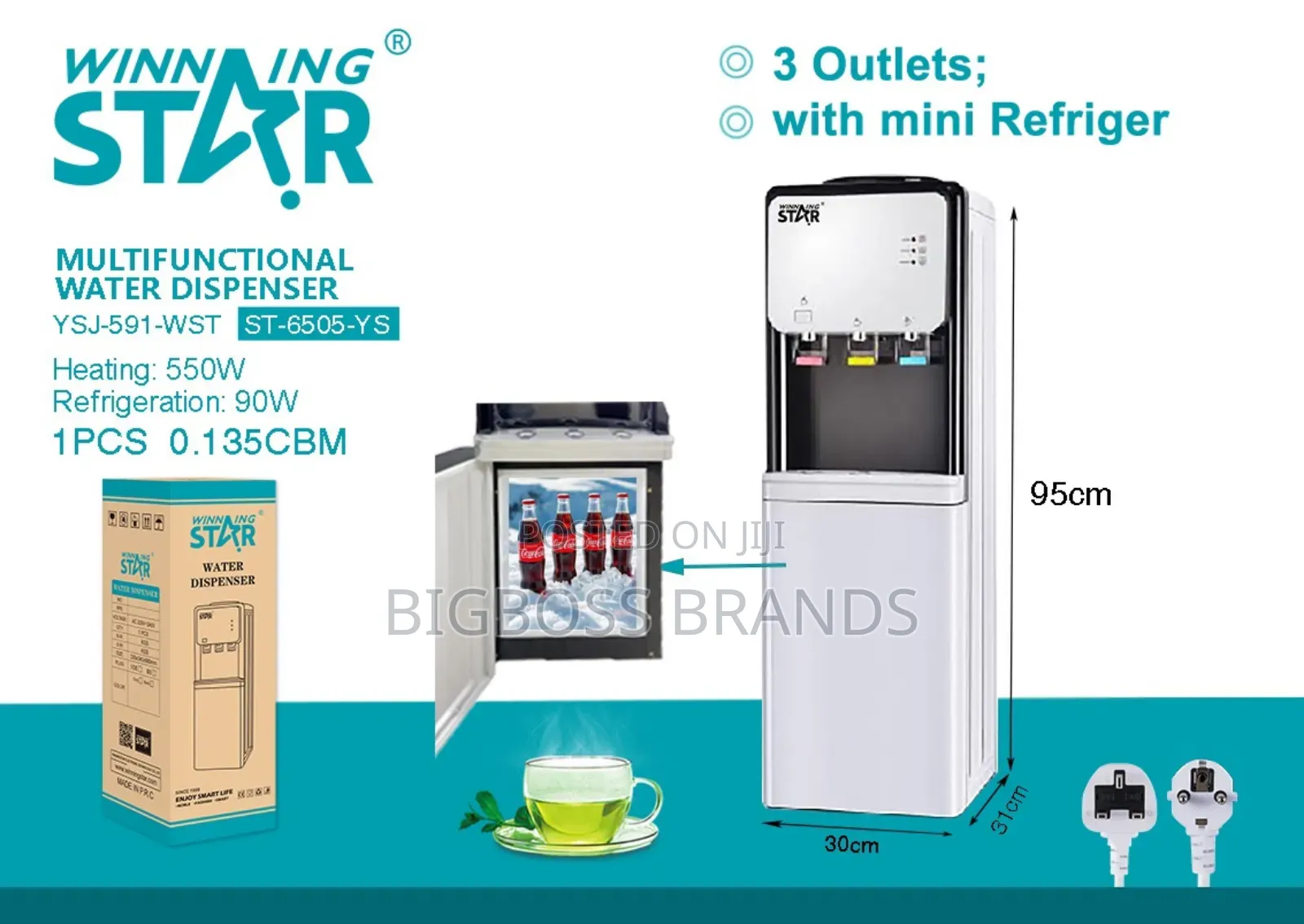 Winning Star Water Dispenser With Fridge
