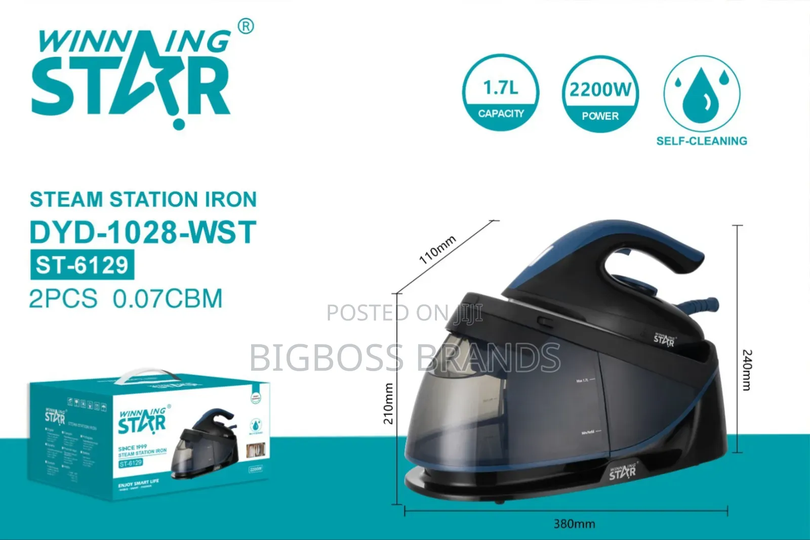 Winning Star Steam Station Iron 2200W 1.7L