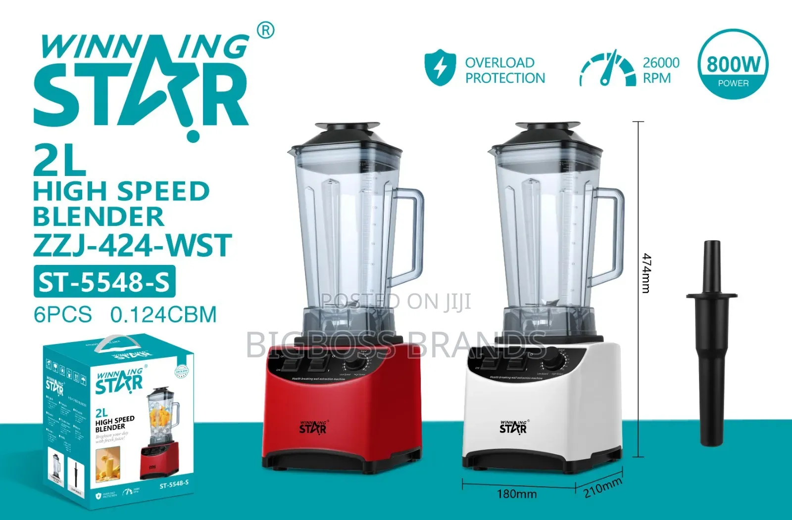 Winning Star St5548 Heavy-Duty Blender 2L