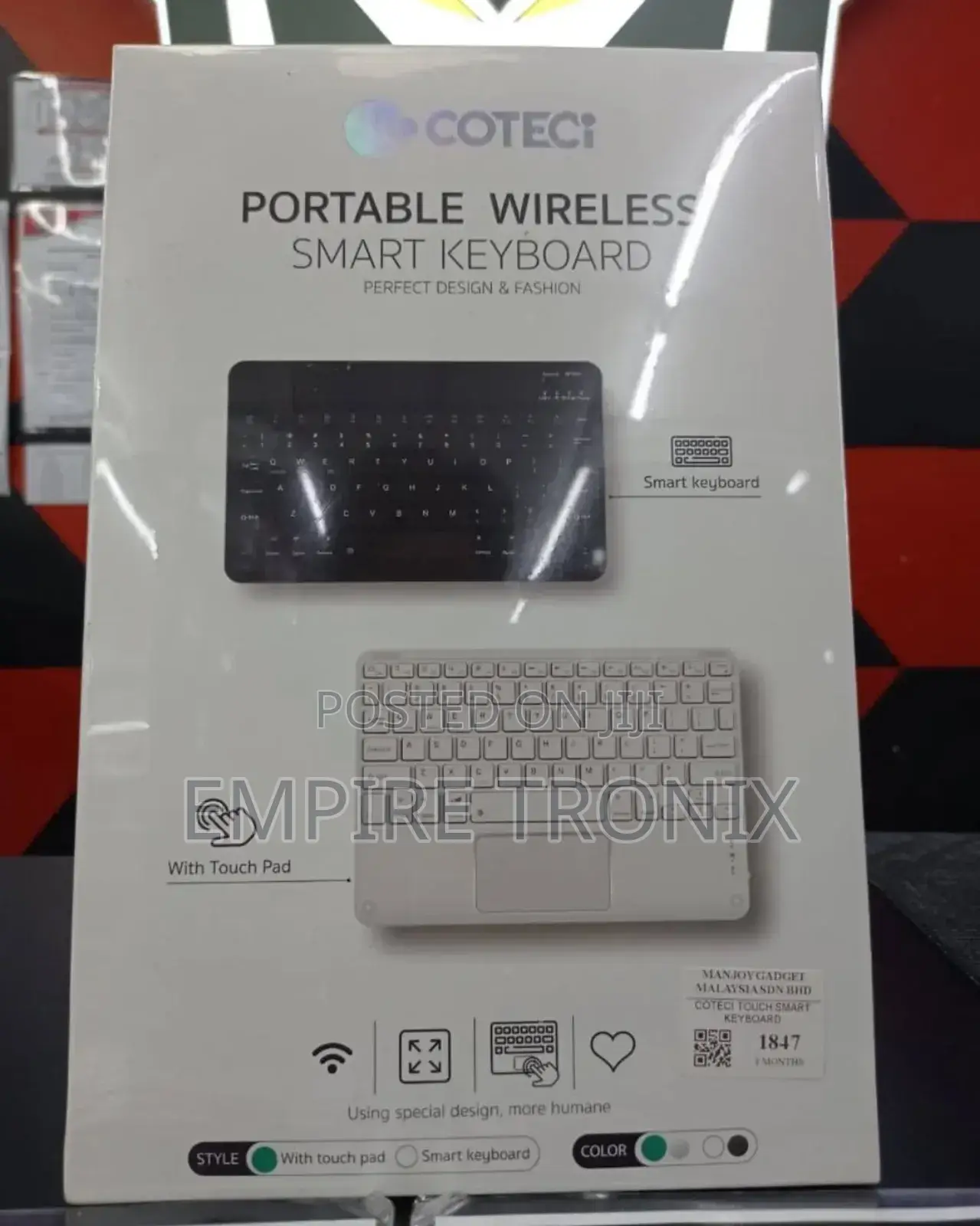 Coteci Portable Wireless Keyboard