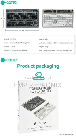 COTECI Stylish Bluetooth Keyboard | Type C